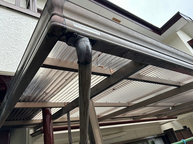 韮崎市　雨樋交換